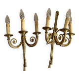 Appliques murales en bronze