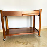 Walnut coffee table with two drawers, Italy 1970s