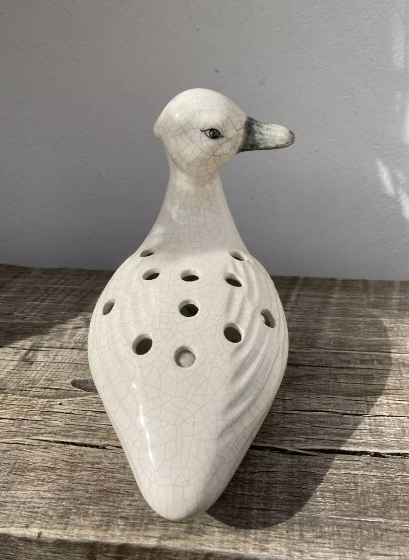 Canard en céramique blanc
