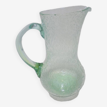 Bubbled glass pitcher