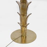 Lampadaire palmier en verre de Murano et laiton, style moderne du milieu du siècle