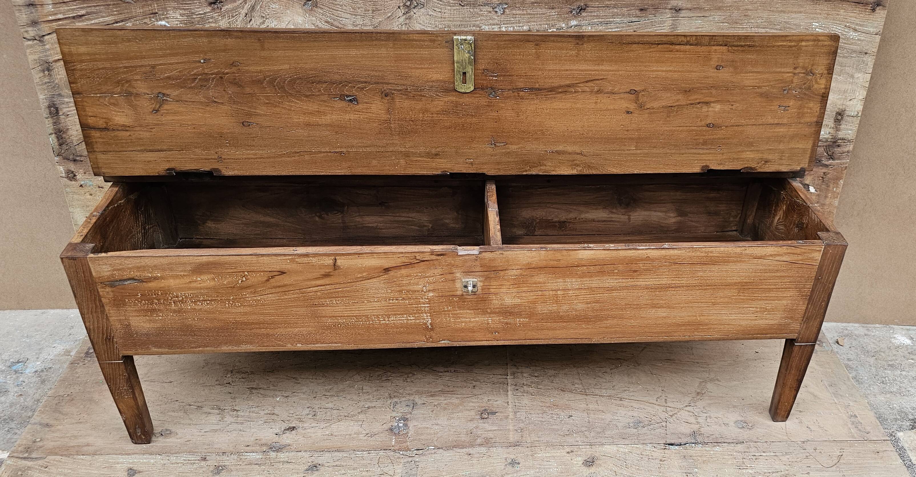 Old bench - Burmese teak chest