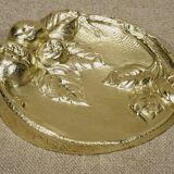 Old bronze cup empty pocket with apple apple tree fruit decoration Ø 9.5 cm