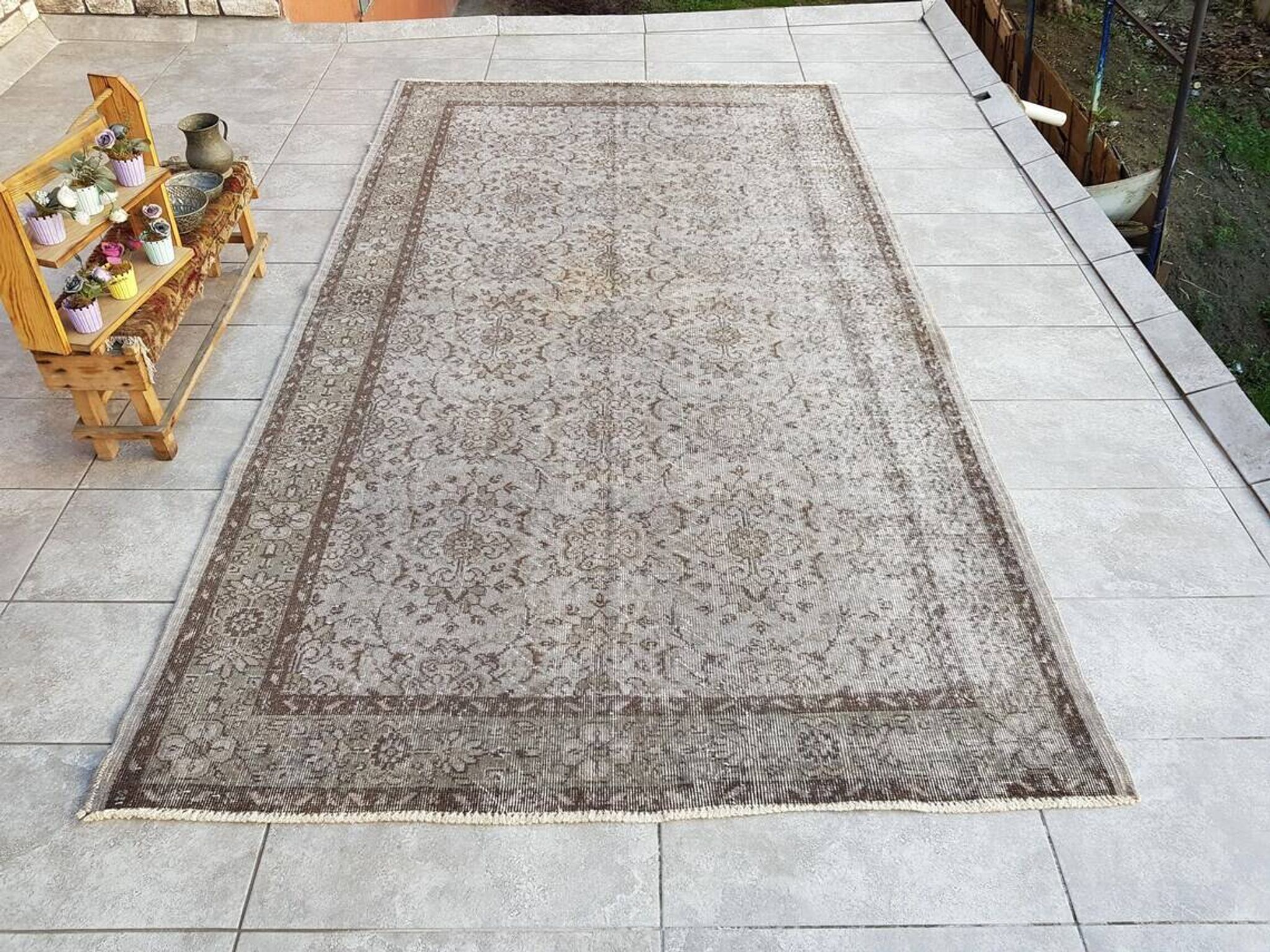 Turkish Handmade Vintage Tribal Rug sku v512