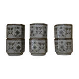 patterned sandstone cups