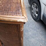 Rattan bar and two stools