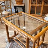 Vintage rattan coffee table