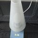 Plastic and glass bedside lamp from the 50s/60s
