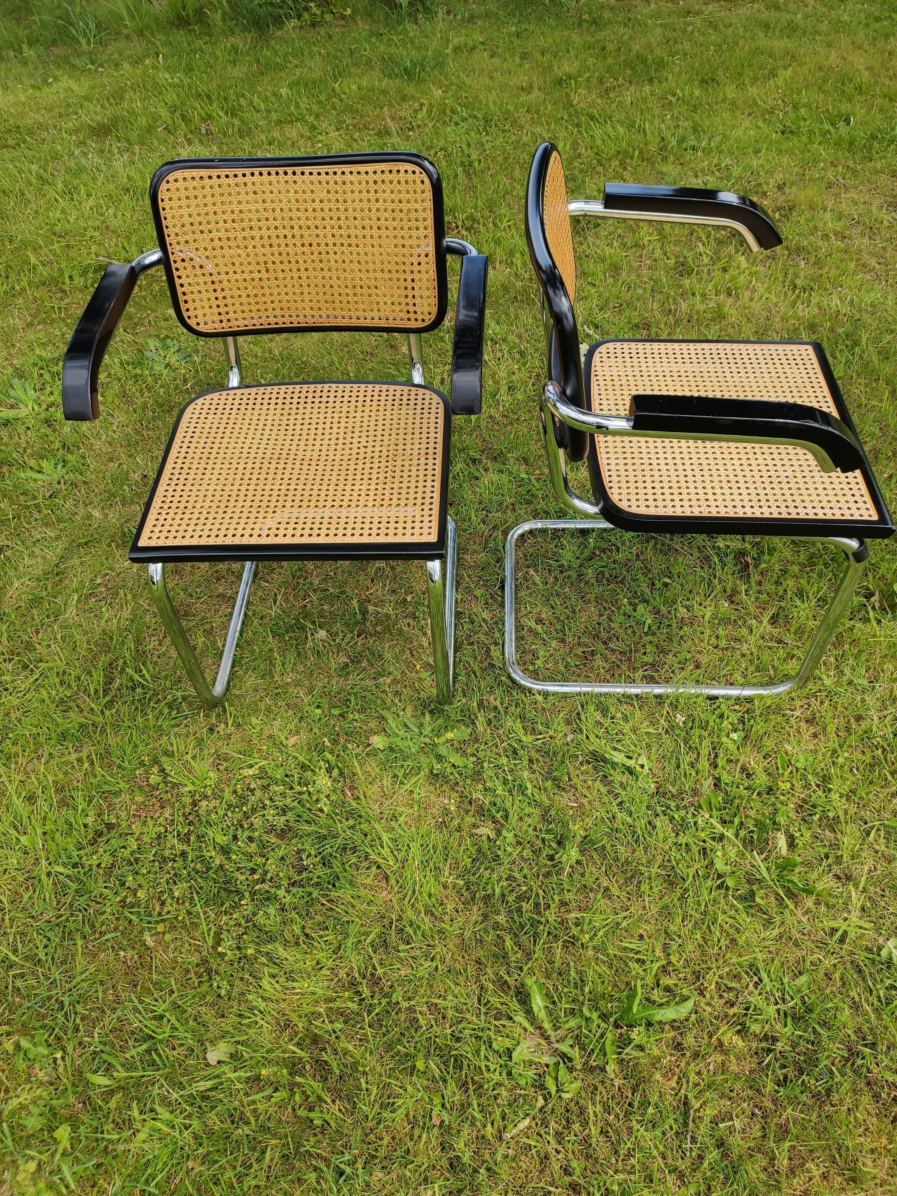 Cesca b64 armchair design Marcel Breuer, years 70