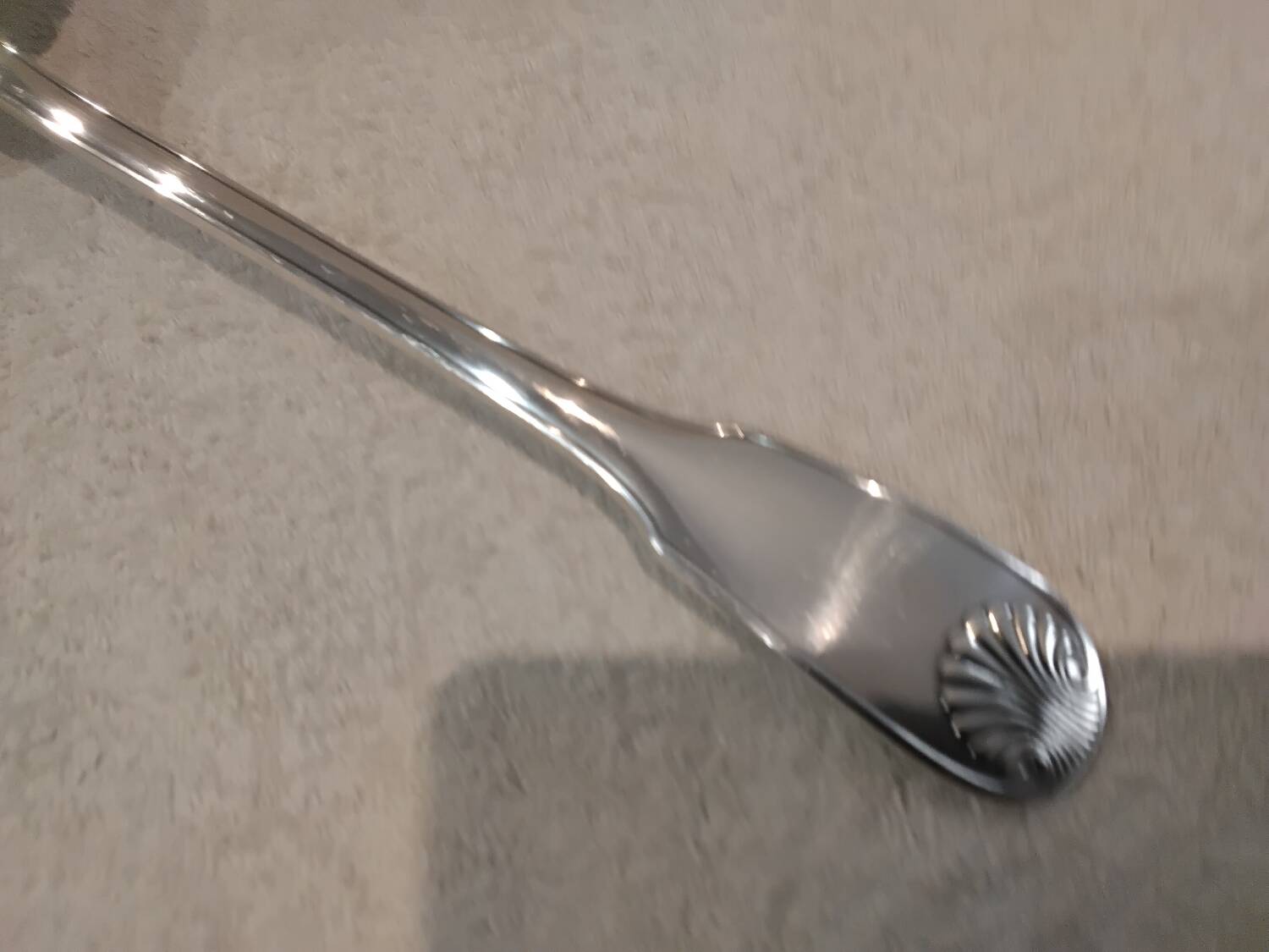 Christofle Vendome silver plated soup ladle, goldsmith, 31.5cm