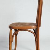 Chaise Bistrot Rotin en bois courbé