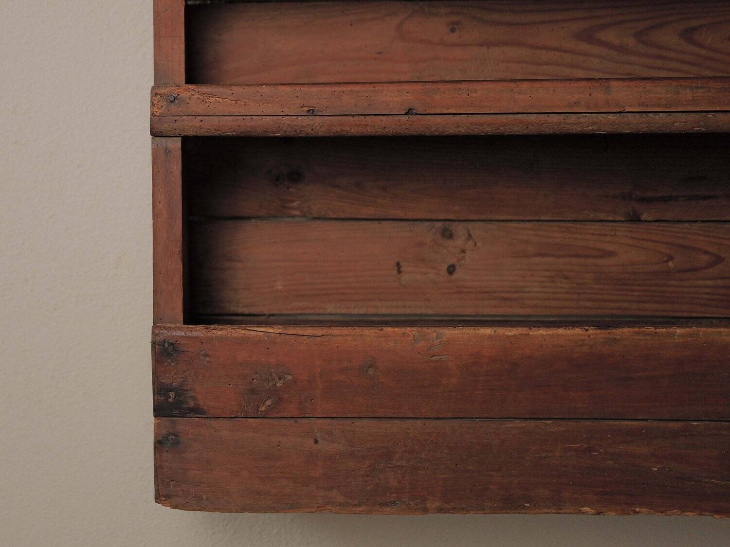 Antique solid wood wall shelf, France, 19th century