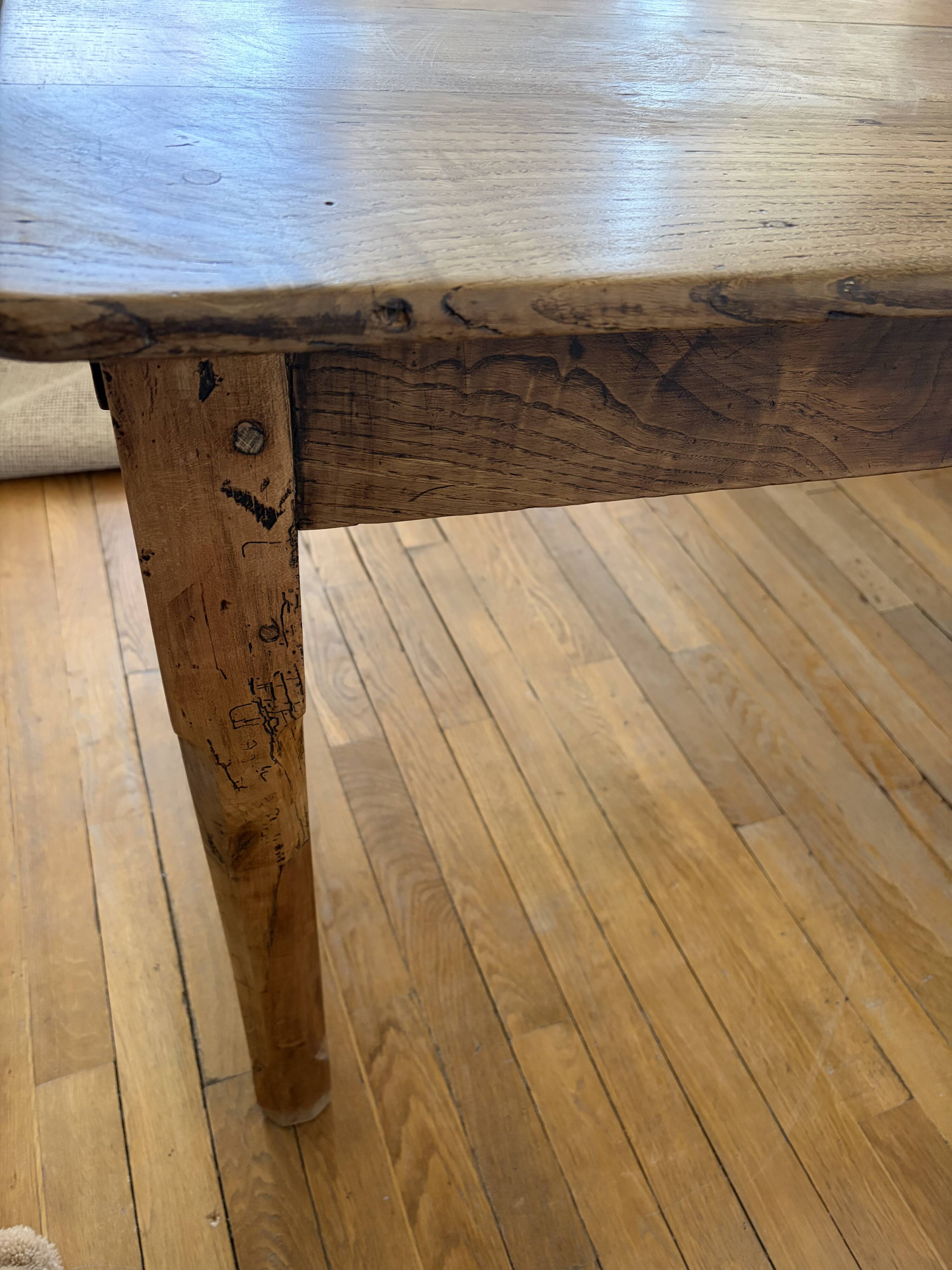 Table de ferme ancienne en chêne massif