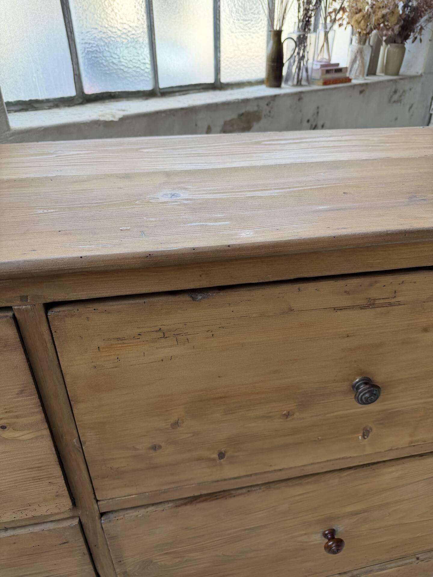 1950s pine workshop furniture 175cm
