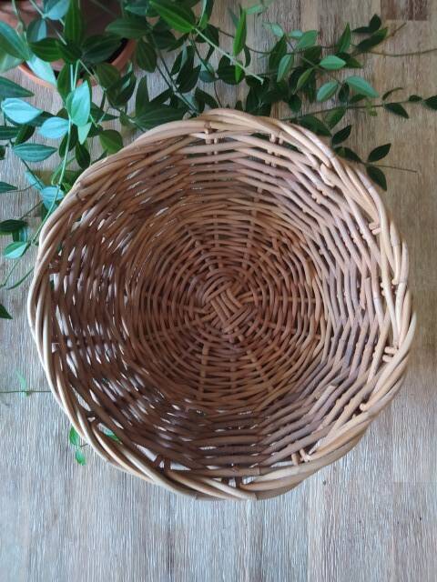 Vintage woven wicker basket