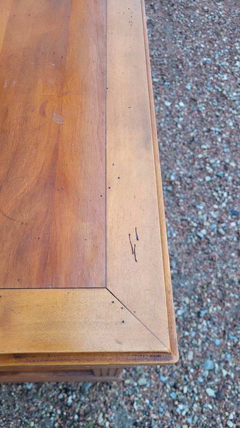 Louis xvi style chest of drawers in cherry wood 3 drawers