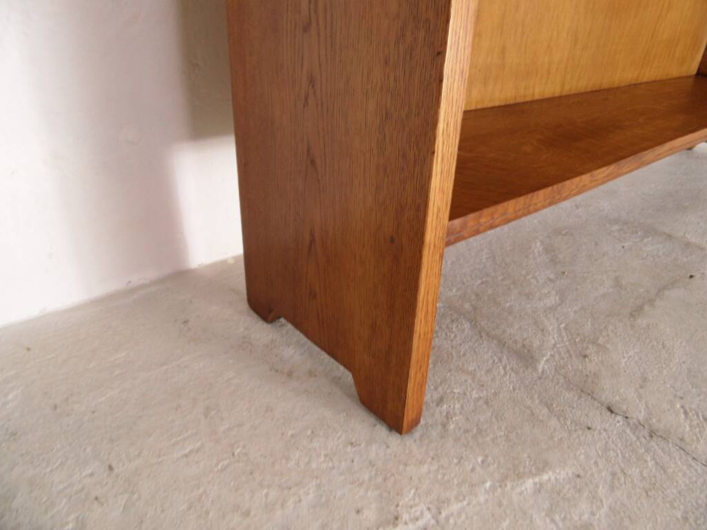 Vintage oak open bookcase