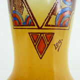 Art Nouveau vase by Leg with geometric patterns