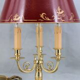 Bouillotte lamp in gilded bronze, Louis XV style, three lights