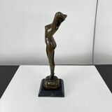 Philips, Art Deco Sculpture of a Nude Woman, 20th Century, Bronze