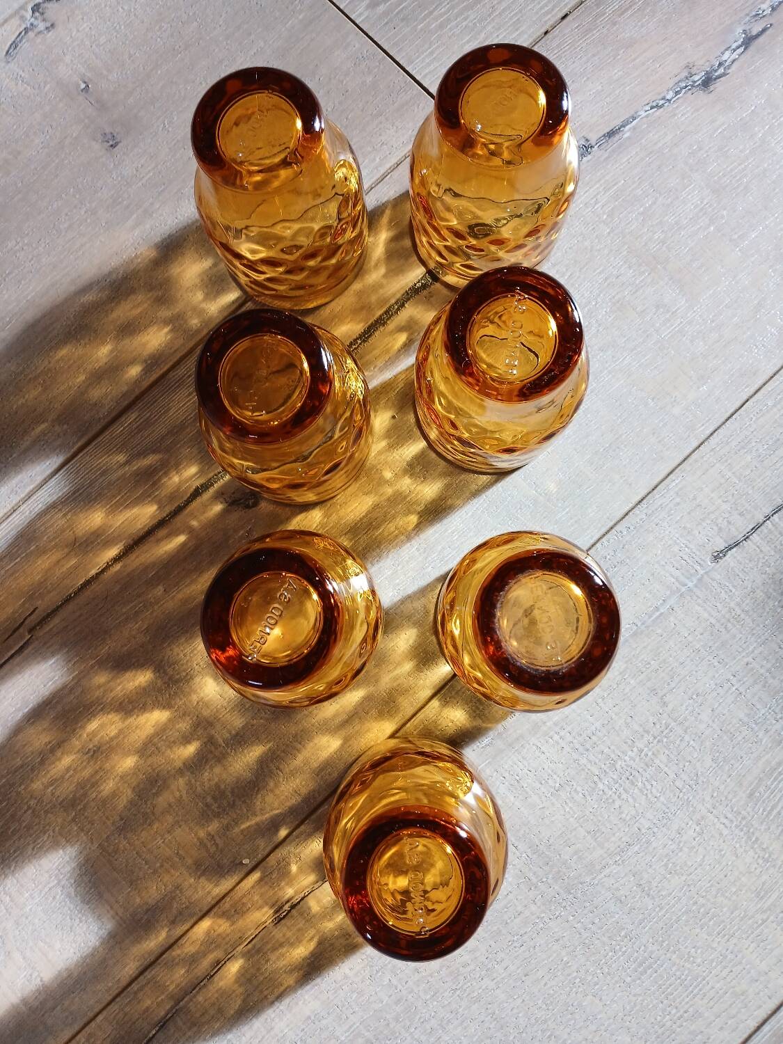 7 vintage water glasses "Pernod S.A."