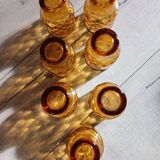 7 vintage water glasses "Pernod S.A."