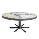 Knoll - Heinz Lilienthal, table basse en marbre de Carrare et métal