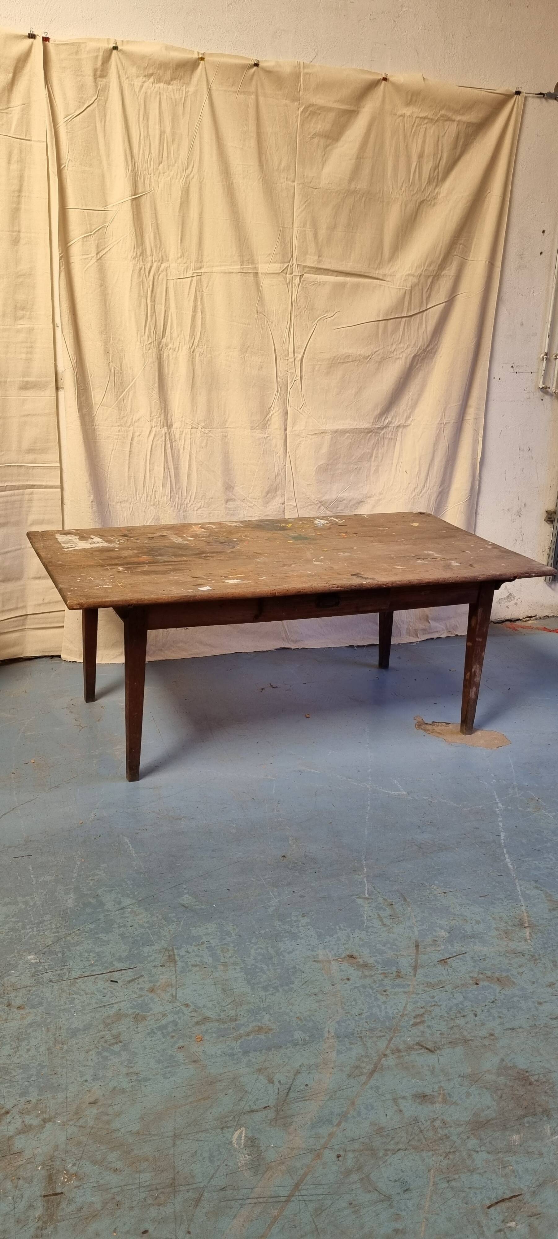 Wooden table with 1 drawer