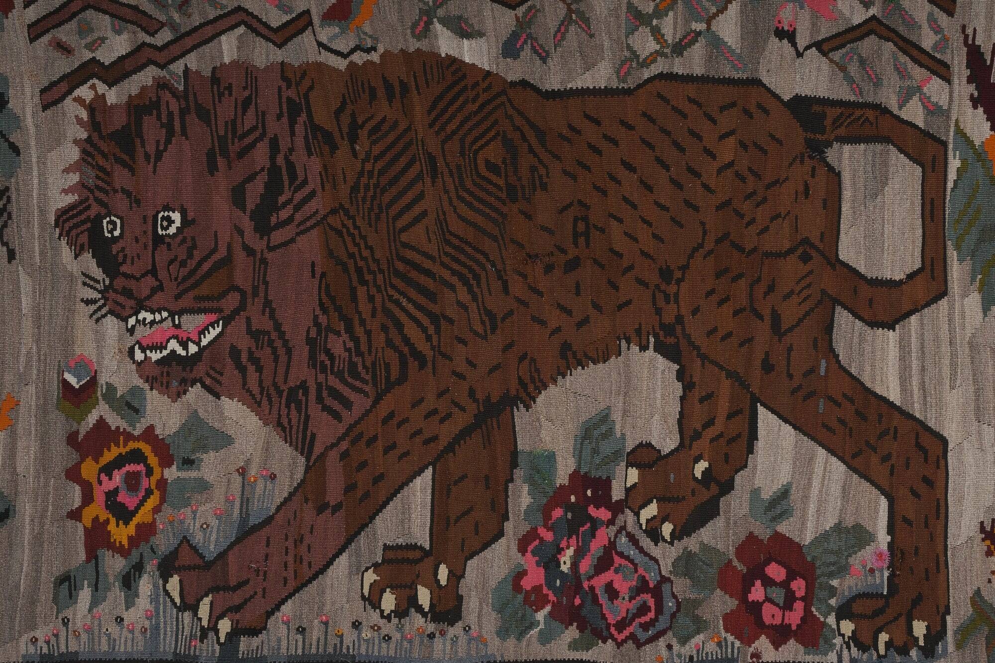 Tapis Kilim turc vintage tissé main