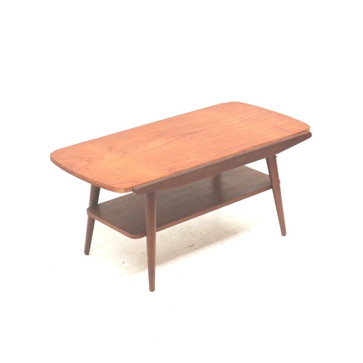 Vintage teak coffee table with a reversible top