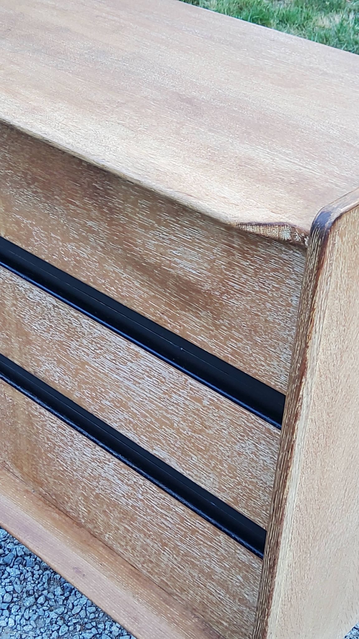 Vintage Gérard Guermonprez chest of drawers with 3 compass feet from the 50s