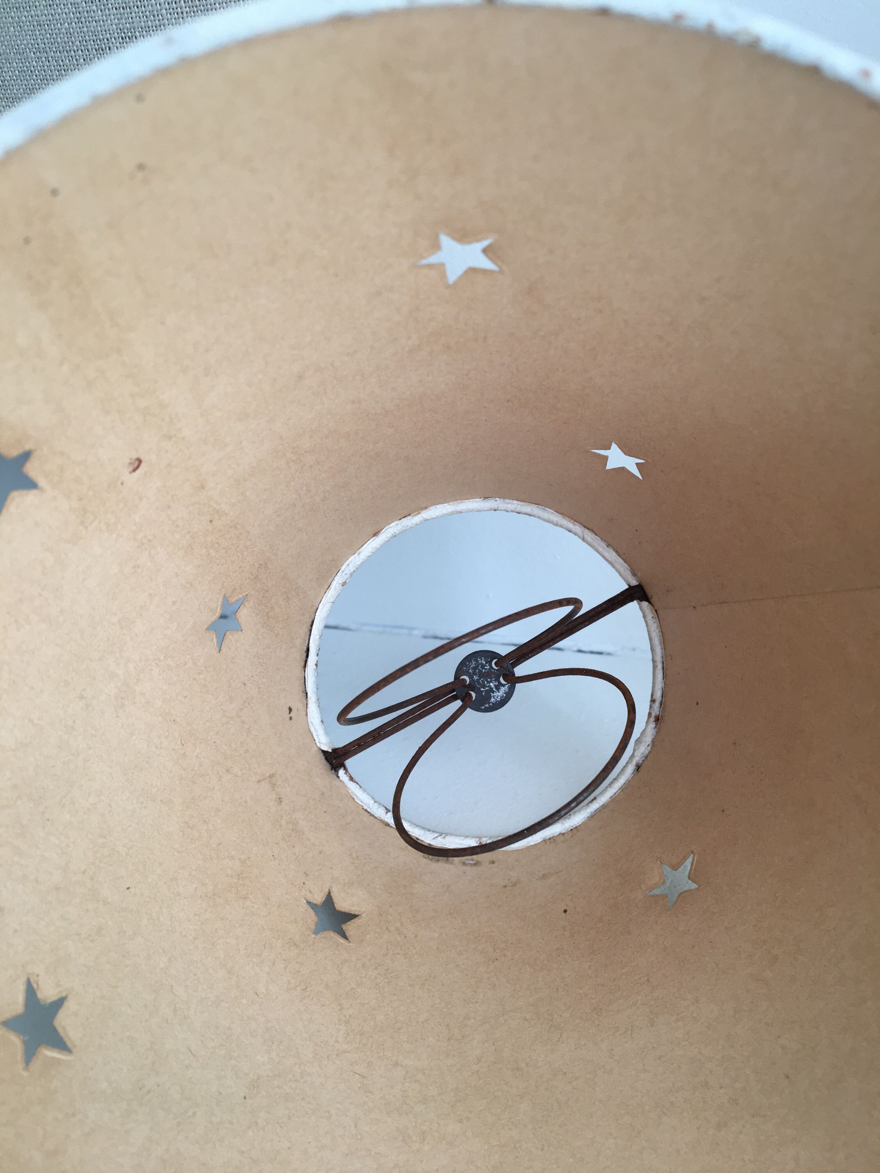 Perforated paper lampshades, 1950s