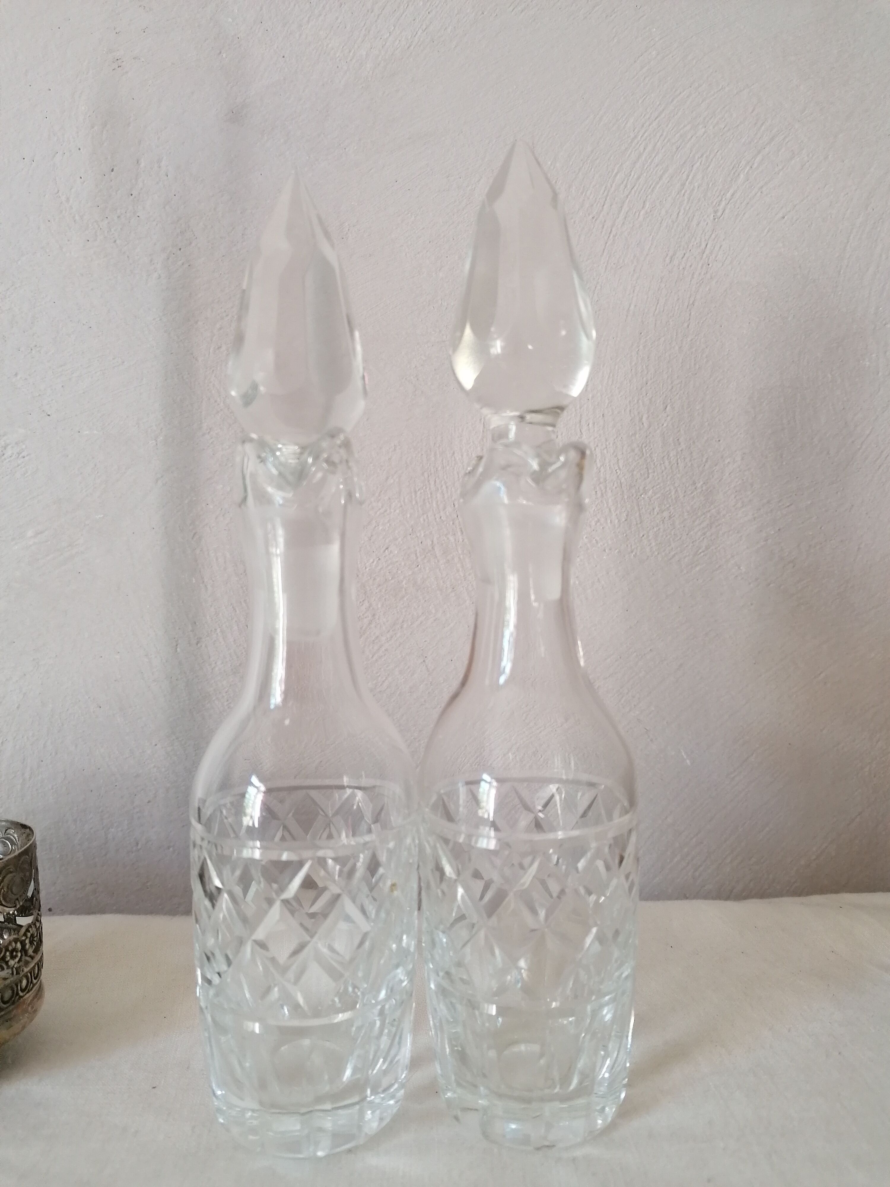 Servant with crystal bottles