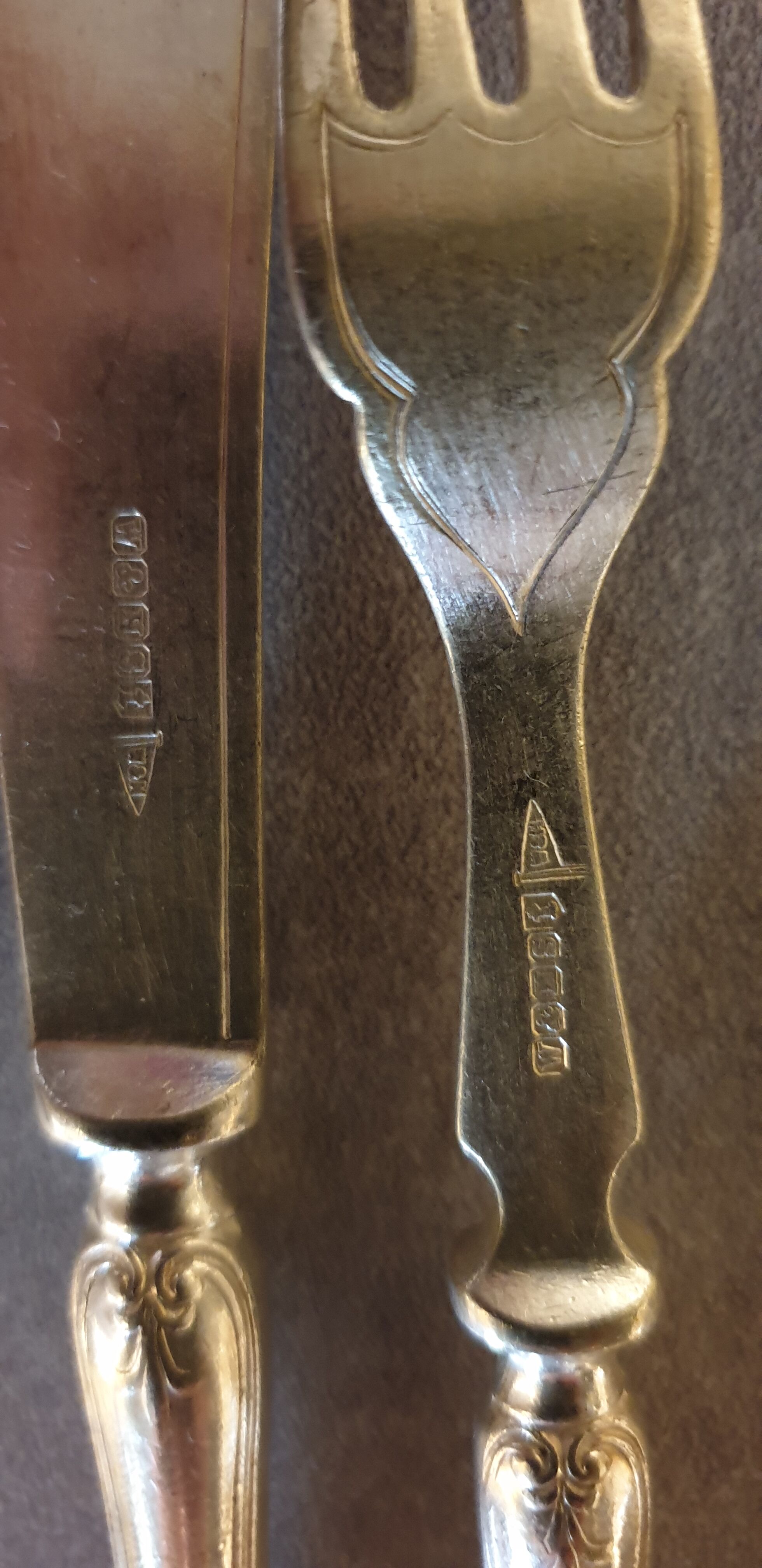 Cutlery in solid silver very worked marked W.H sterling