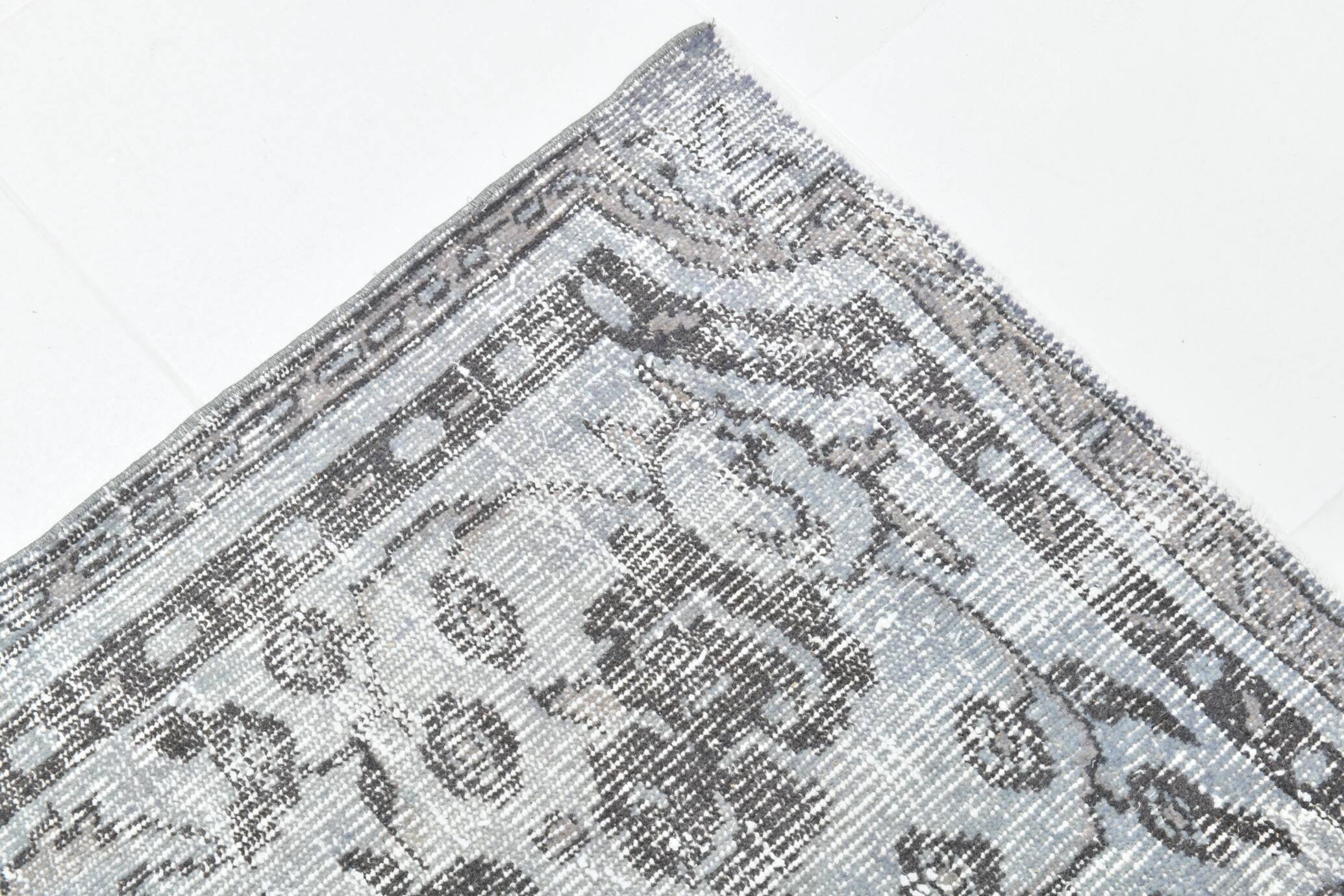 5x9 Vintage Soft Pastel Gray Oriental Pattern Turkish Rug, 160x271Cm