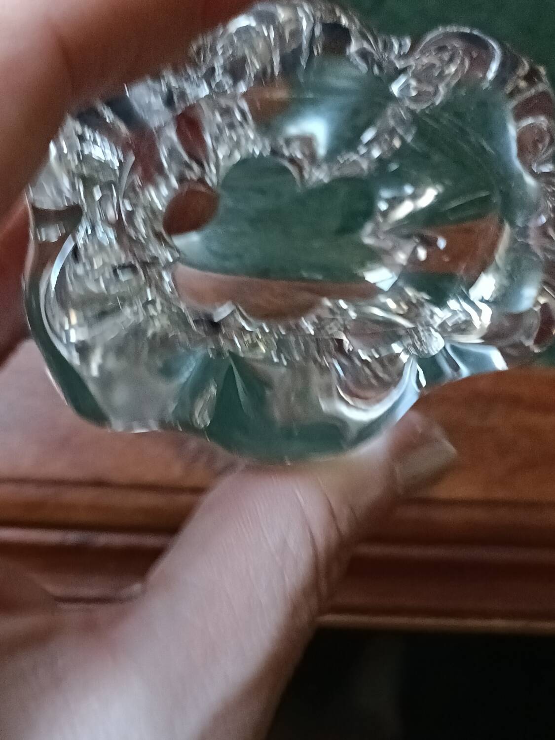 Pair of Daum crystal salt cellars