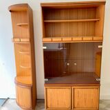 Vintage wall unit display cabinet
