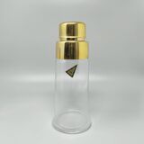 1970s Gorgeous Cocktail Shaker With Ice Bucket by Dorval in Gold plate 24K and Crystal. Made in Ital