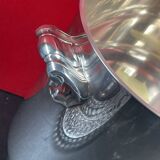 Champagne bucket cooler silver metal shell socket, Gallia Christofle