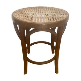 Canned stool in curved wood