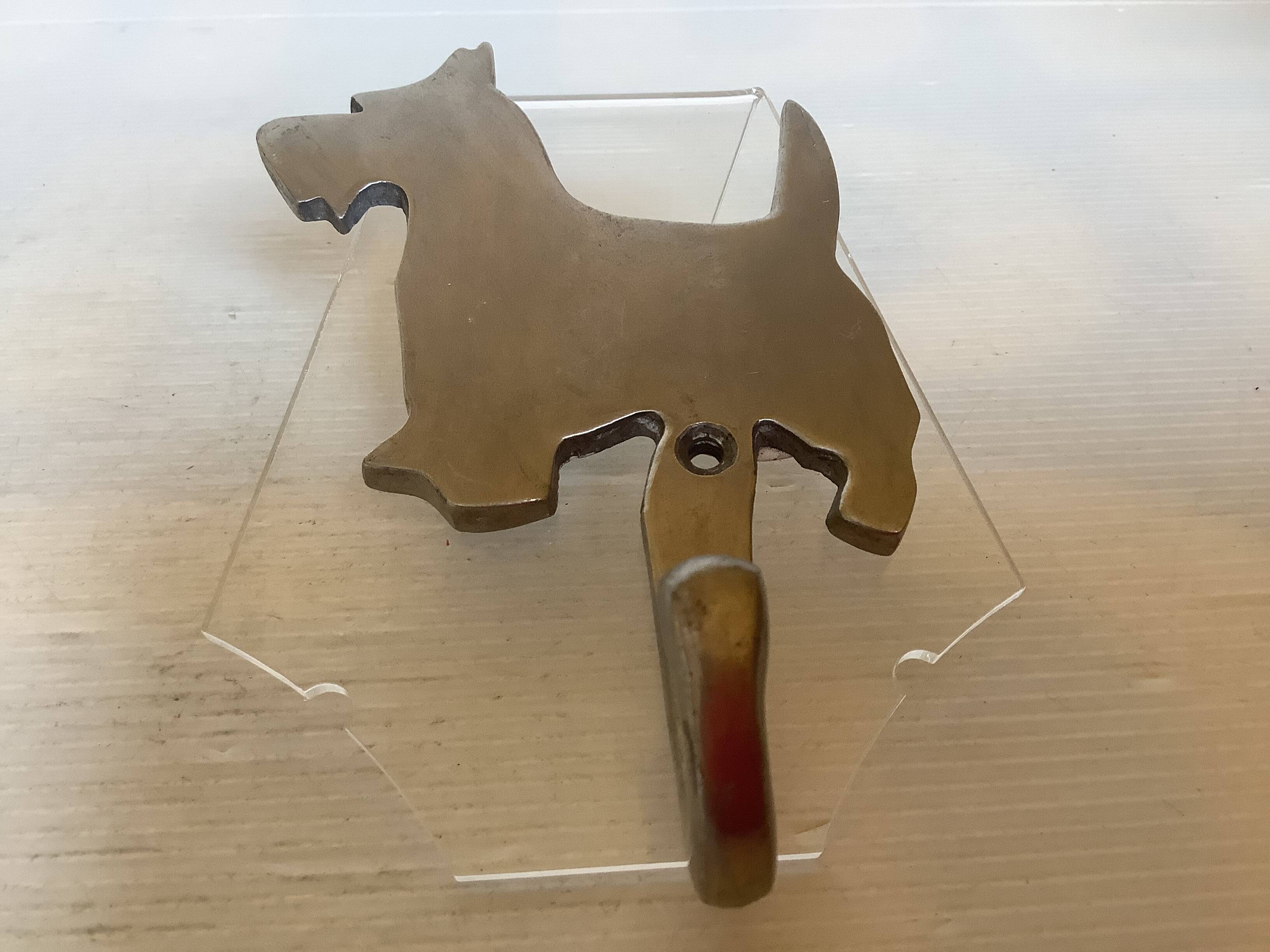 Silver metal Scottish coat hook