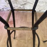 Metal and wicker bar stools