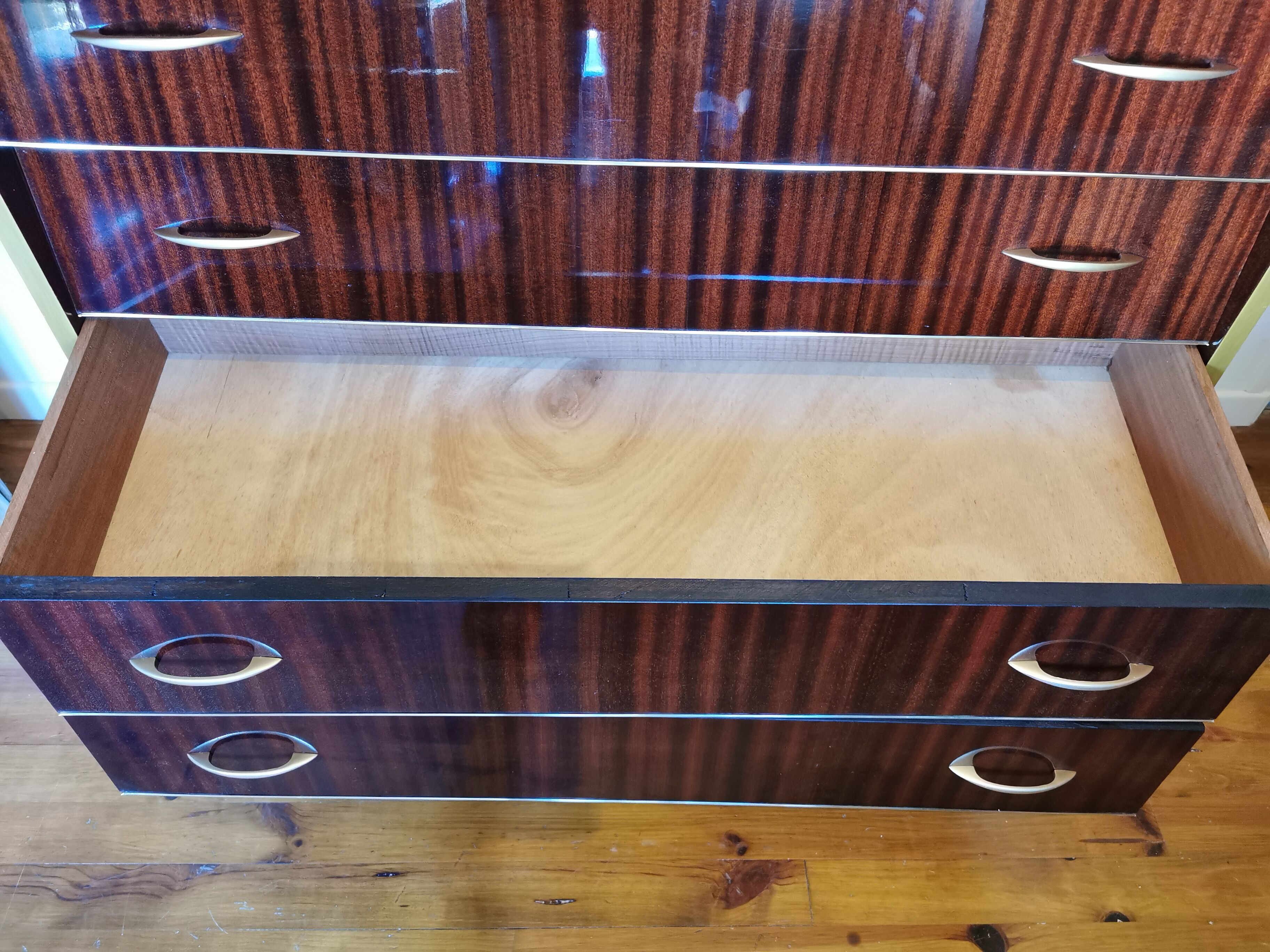 Large vintage chest of drawers 4 drawers restyled