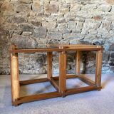 Vintage pine side shelf / coffee table from the 80s-90s