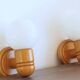 2 vintage wooden wall lights ALLIBERT model CYPRIA