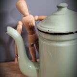 Light green enamelled coffee maker