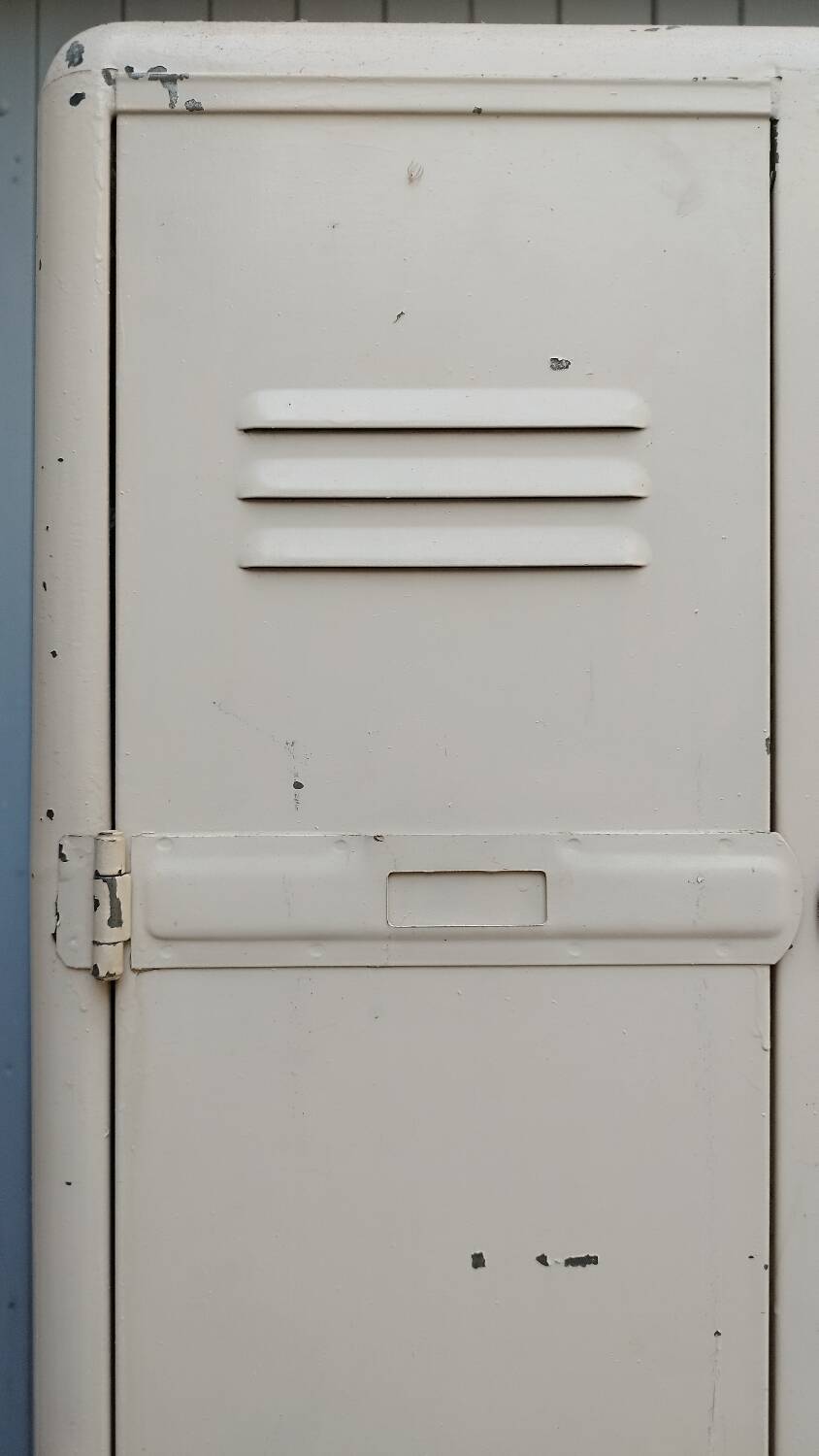 Vintage metal locker with 2 doors