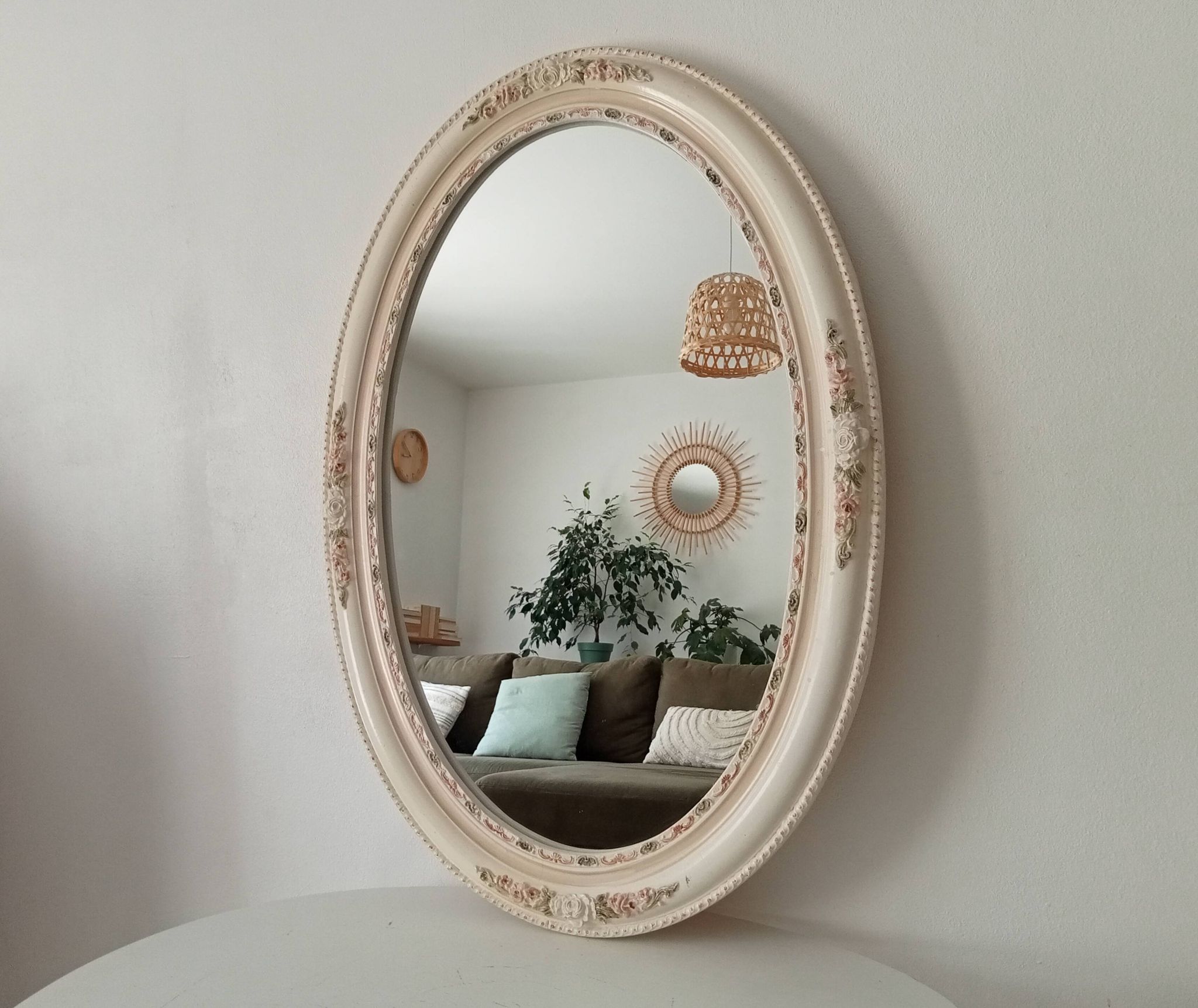 Miroir vintage en céramique années 60/70