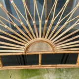 headboard in wicker and rattan