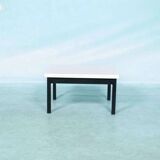 80s Memphis style coffee table, black and white side table.